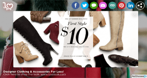 Shoe sale engagement card