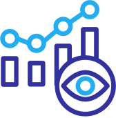 Icon of a bar chart with positive gains over time