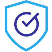 Icon of a shield with a checkmark inside