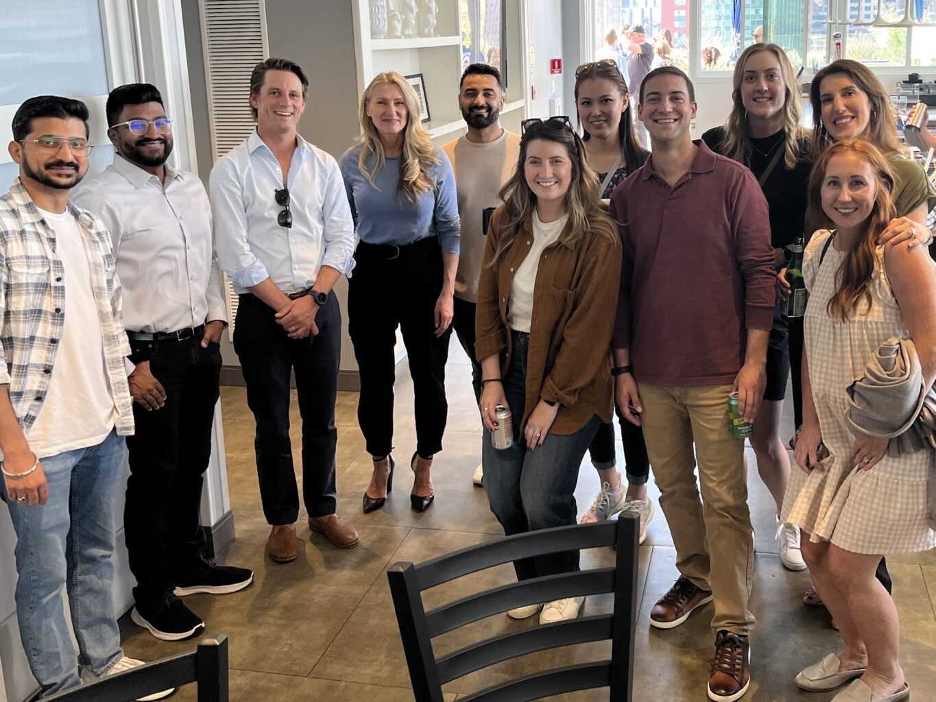 Group of employees smiling