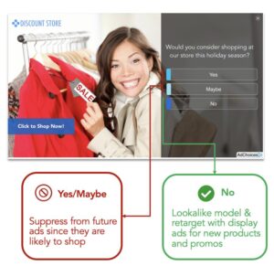 ViralGains Retail In-Video Survey asking about Shopping Intent
