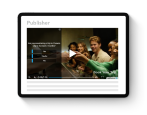 ViralGains Zero-Party Ad Example - Chowda City Video Ad in tablet