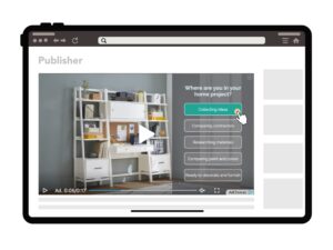 home decoration video ad with viralgains survey